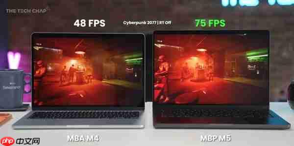 苹果M5游戏性能飞跃！《赛博朋克2077》帧率比M4高290%
