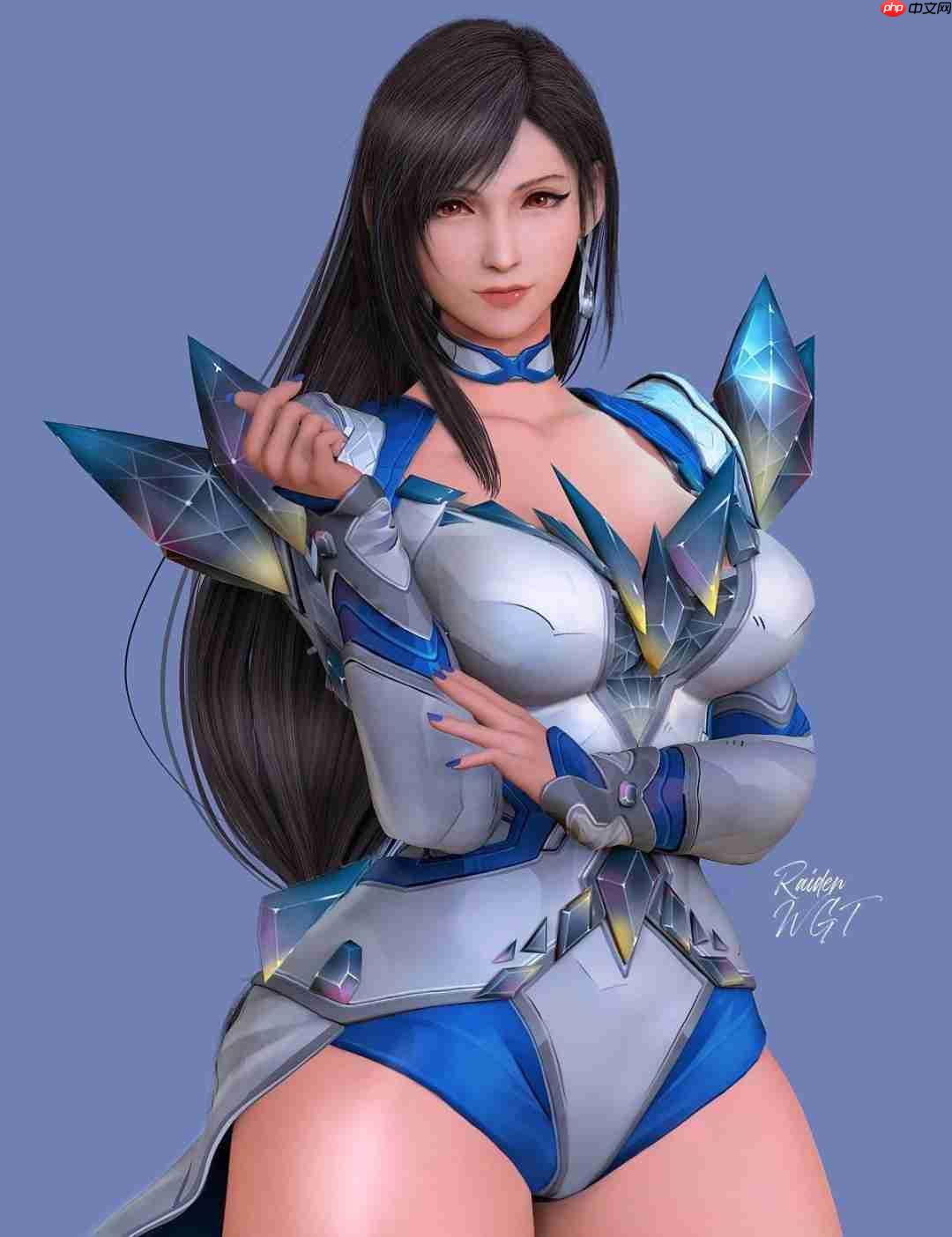 《最终幻想7》蒂法新3D美图:穿上新服装 身材更出色