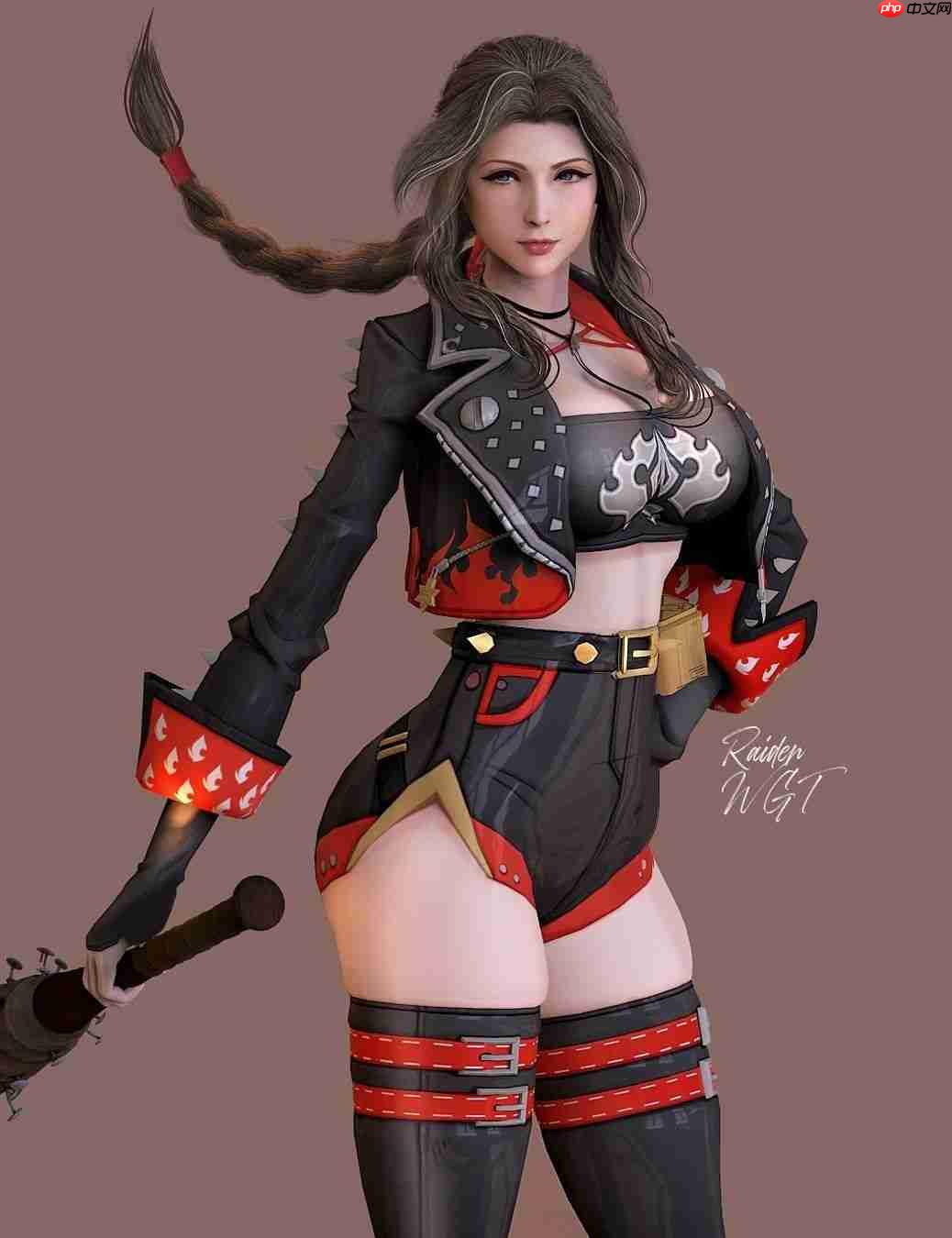 《最终幻想7》蒂法新3D美图:穿上新服装 身材更出色