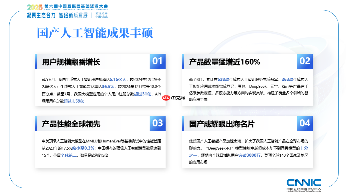 我国生成式人工智能用户规模超 5 亿