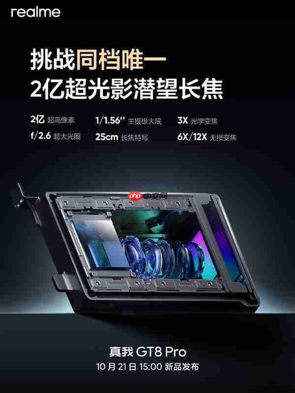 全球首发理光影像系统!真我GT8 Pro搭载同档唯一2亿像素潜望长焦