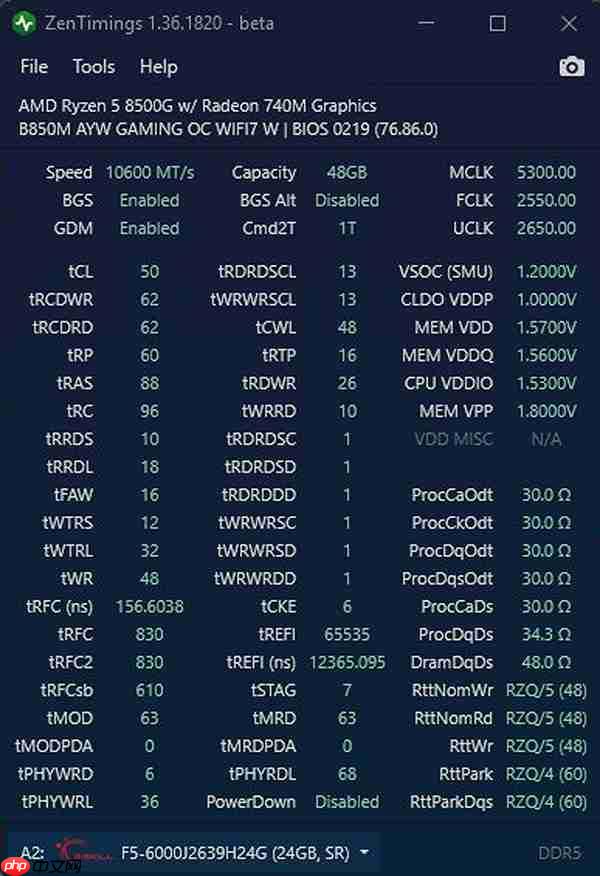AMD平台24GBx2 DDR5超至10600MT/s!华硕B850M AYW助力