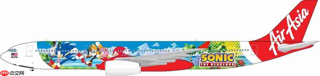 亚航“刺猬索尼克”主题特别涂装 《索尼克赛车 交叉世界》元素登场