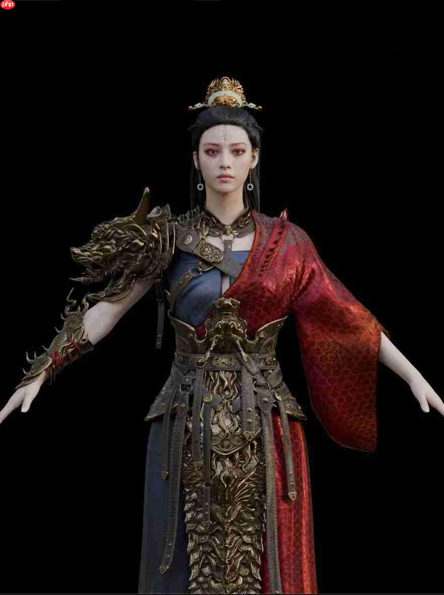 《黑神话:悟空》亢金星君3D模型图 与亢金龙嬉戏