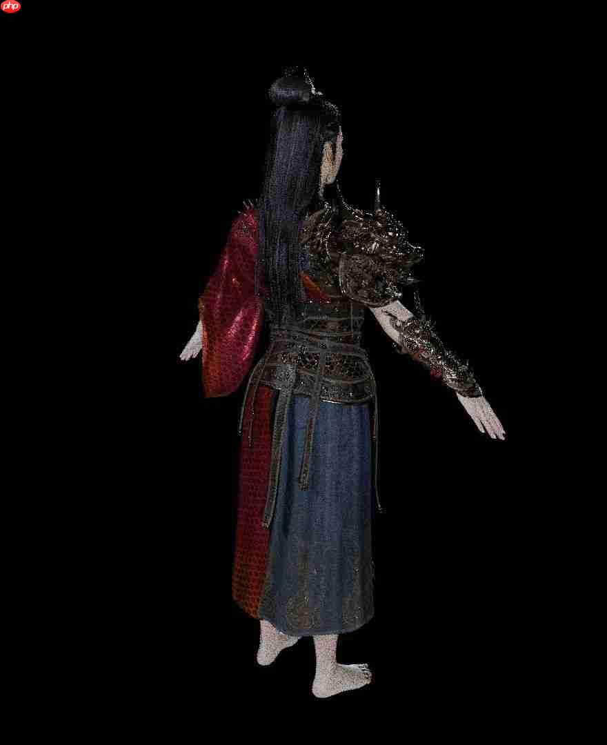 《黑神话:悟空》亢金星君3D模型图 与亢金龙嬉戏