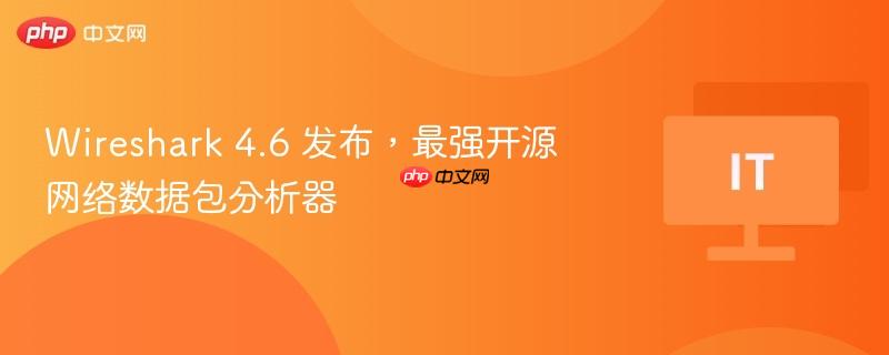 Wireshark 4.6发布，最强开源网络数据包分析器重磅更新！