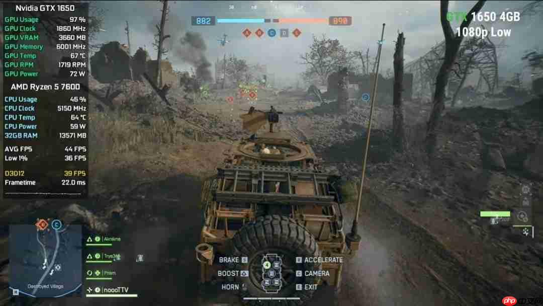 一帧能玩 三帧电竞! 博主测试各主流显卡运行《战地6》帧数