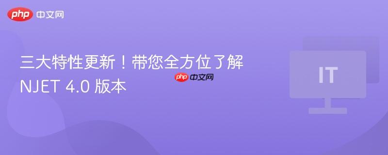 NJET 4.0版本全新三大特性解析，全方位了解更新内容