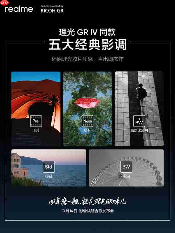 真我GT8 Pro将搭载五大理光经典影调 新一代街拍神器