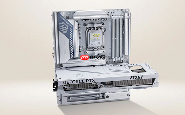 微星首款背插显卡发布:纯白、看不到一根线