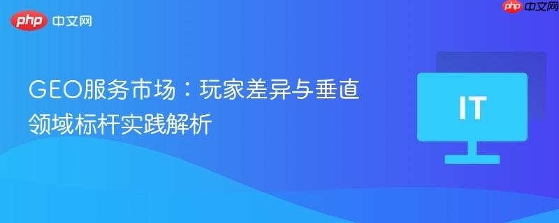 GEO服务市场，玩家差异及垂直领域实践解析与标杆研究