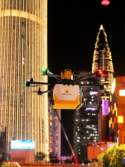 美团无人机在深上线夜间配送 即日起人才公园等景点服务至晚8点