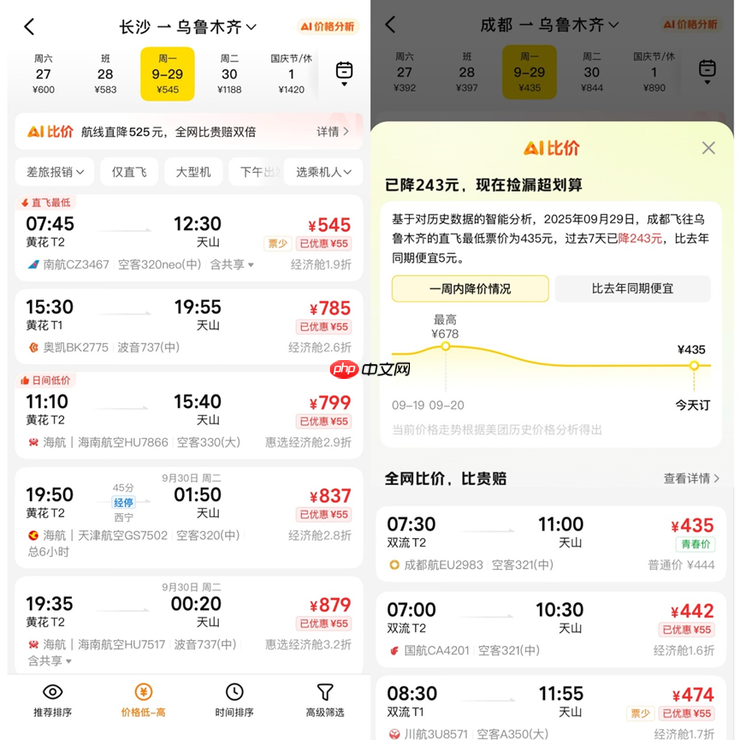 国庆假期美团旅行上线机票AI比价，帮用户解决“比价困难症”