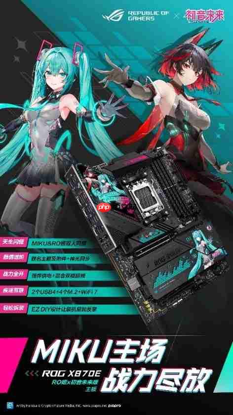 华硕X870E RO姬初音未来版主板，冲破次元壁，火热预约开启！