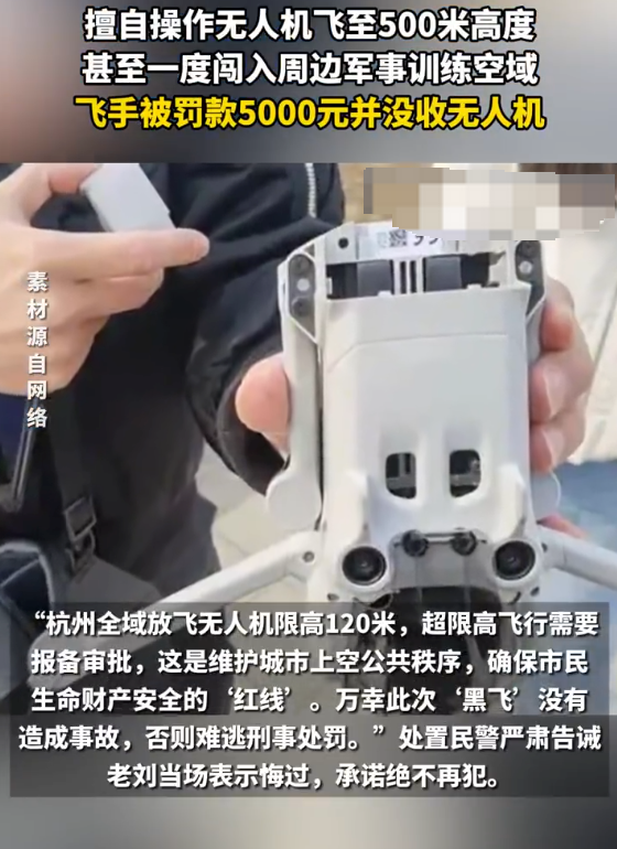 无人机闯入军事训练空域事件揭秘，飞手被罚五千背后的故事