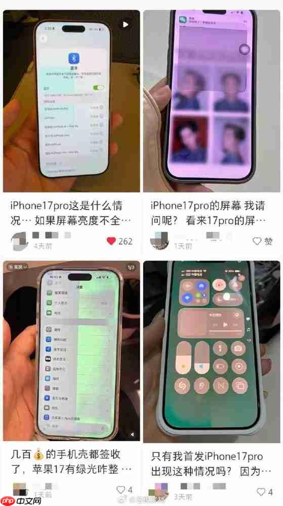 苹果客服回应iPhone 17 Pro屏幕问题:可通过更新修复