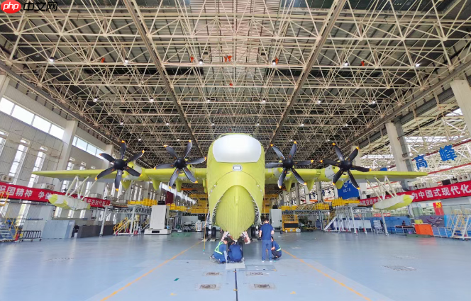 国产自研大型水陆两栖飞机,AG600“鲲龙”批产第三架机总装下线