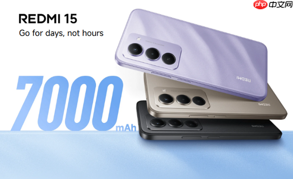 Redmi 15手机英国市场亮相，支持4G网络与7K电池内置