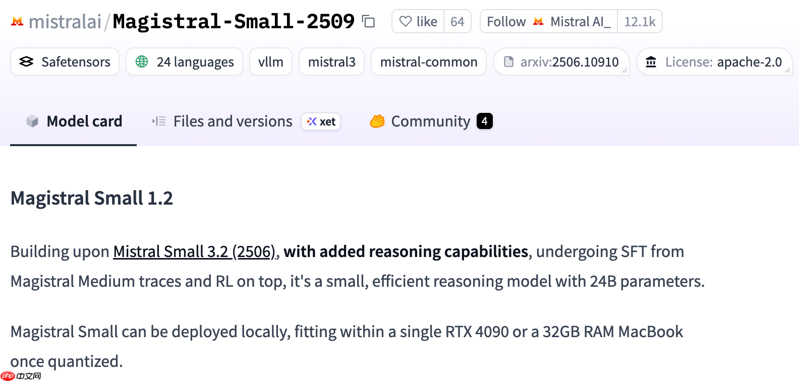 法国 AI 公司 Mistral 开源推理模型 Magistral Small 1.2