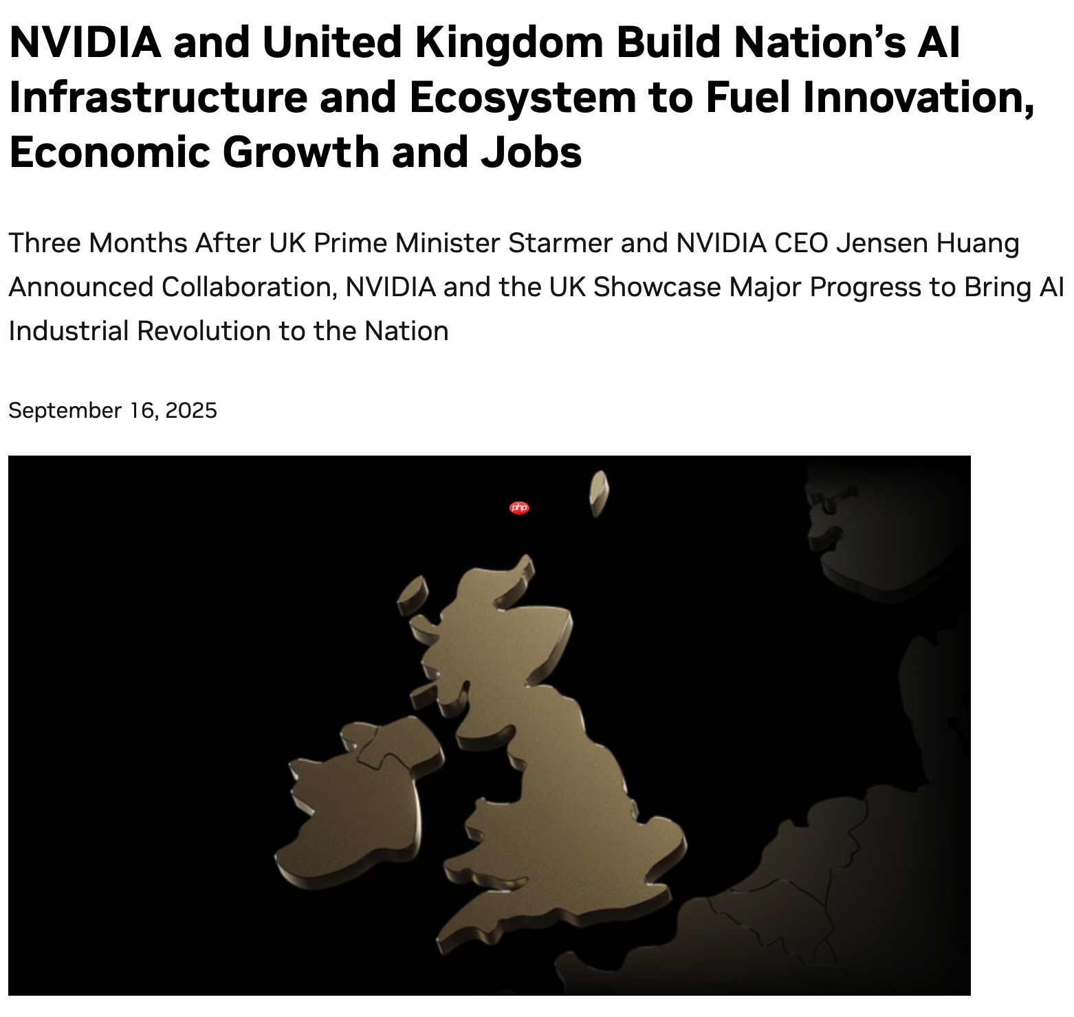 NVIDIA与欧洲AI供应商合作，英国AI基础设施建立启动