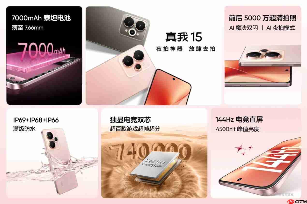 超能小直屏真我15T正式发布,首销1199元起