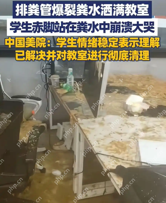 高校教室排粪管突然爆裂，学生崩溃大哭：成唯一臭宝了！ - php中文网