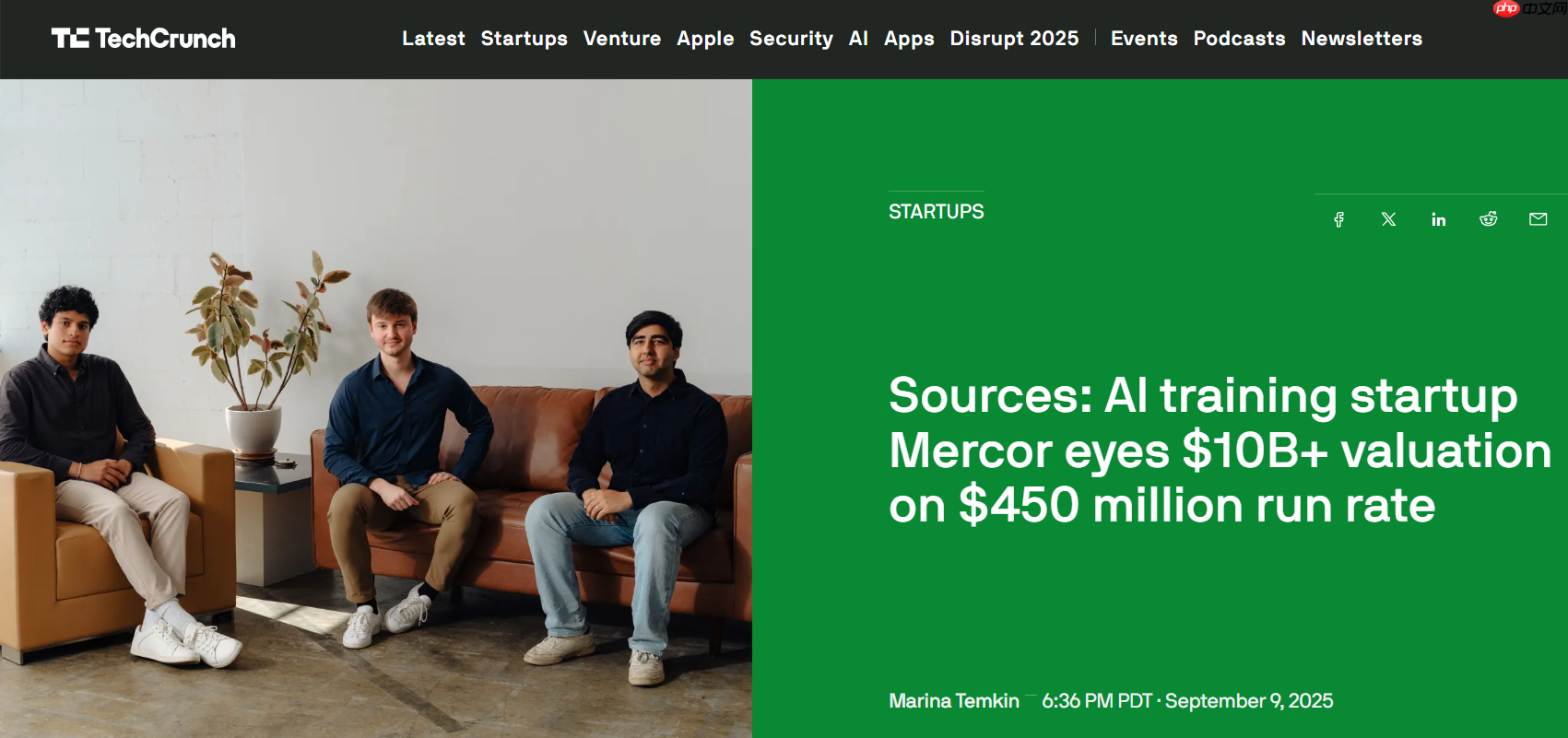 AI训练初创公司Mercor目标估值超100亿美元