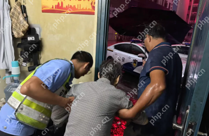 暴雨街头的温暖接力：外卖小哥与交警共同守护迷路老人 - php中文网