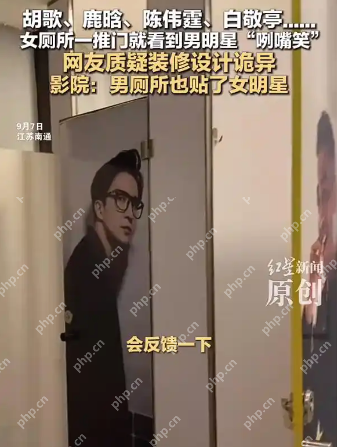 女厕一推门就看到“男明星咧嘴笑”,趣味装饰还是侵权行为? - php中文网