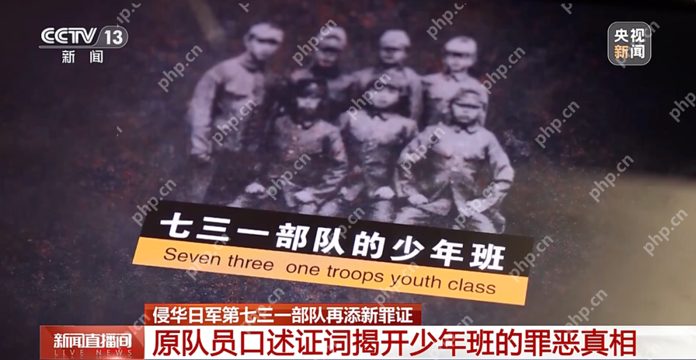 新罪证揭秘:侵华日军731部队的“少年班” - php中文网