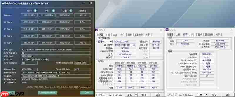 锐龙7 9800X3D网游、酷睿Ultra 9 285K对比:Intel搭配顶级8400MHz内存依然差距巨大
