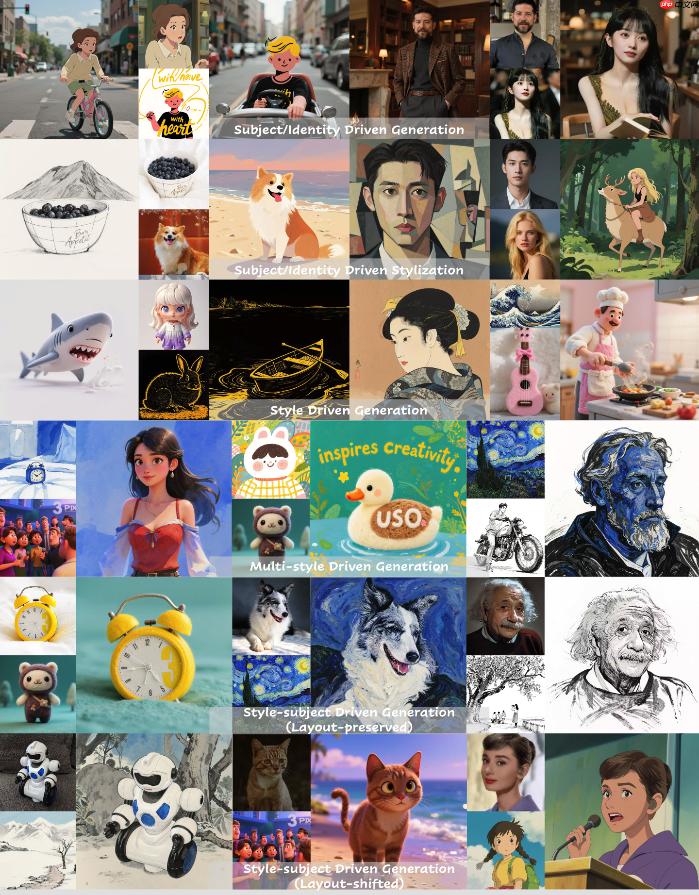 字节跳动开源 USO，支持统一风格与主体定制的图像生成模型