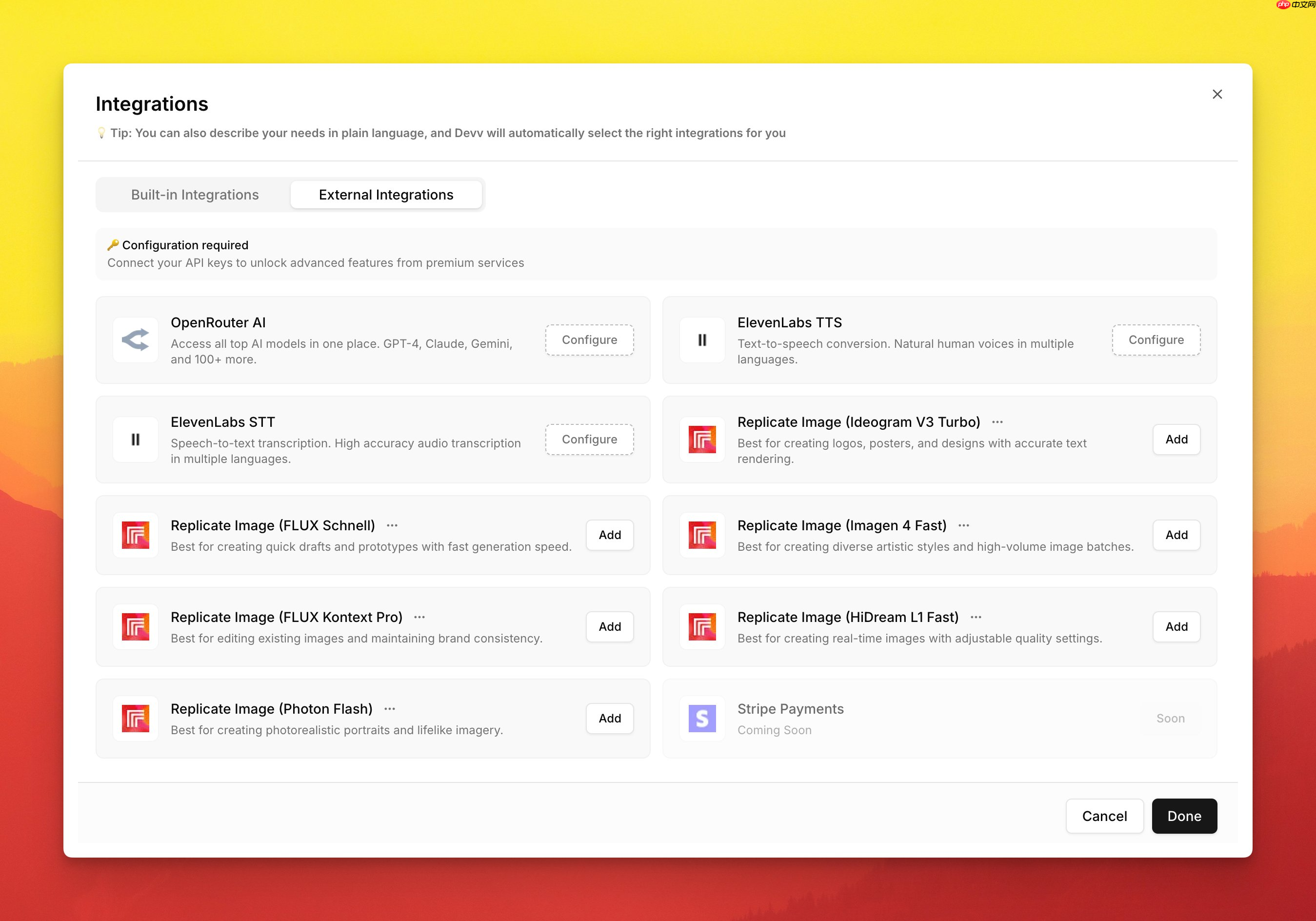 Devv 推出 Coding Agent，专注构建 AI 驱动的产品