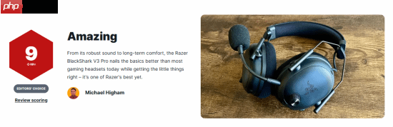ign给雷蛇旋风黑鲨v3专业版打9分:适合追求顶级游戏耳机的玩家