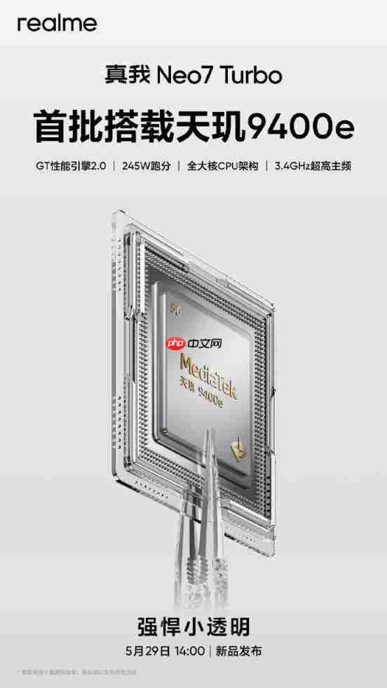 真我Neo7 Turbo“透明灰”亮相,天玑9400e助力,科技感拉满