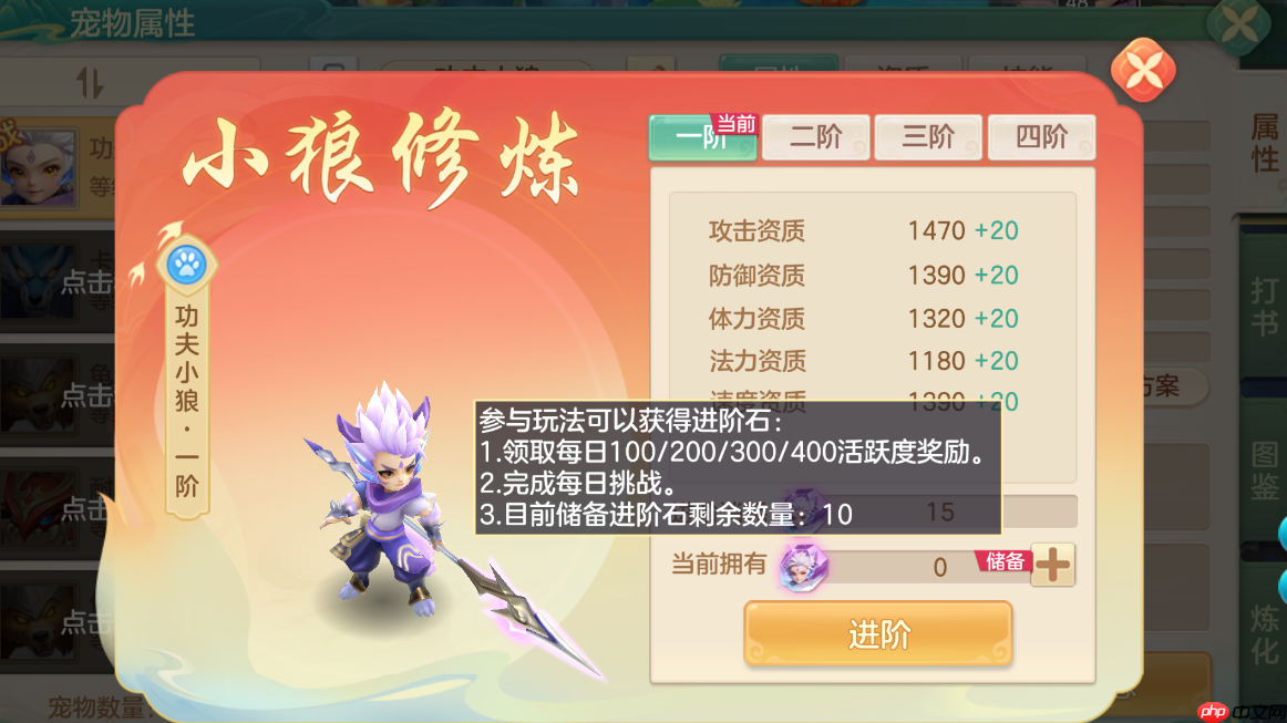 梦想世界功夫小狼终极培养指南:首充神宠进阶全解