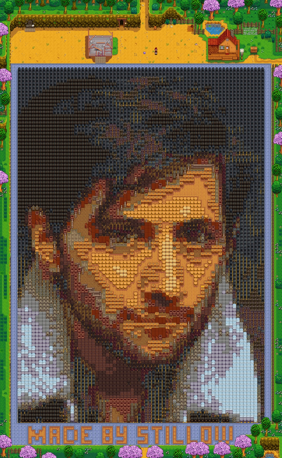 令人惊叹！玩家耗时20小时在《星露谷物语》中还原游戏制作人肖像