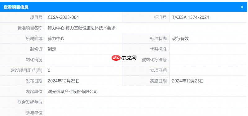 业内首部!中科曙光牵头“算力中心设施总体标准”发布