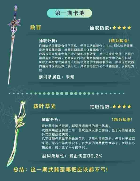 《原神》4.7版本卡池抽取指南