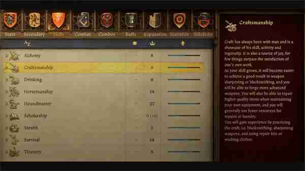 《天国:拯救2》隐藏机制:对应装备可提高专业技能效果