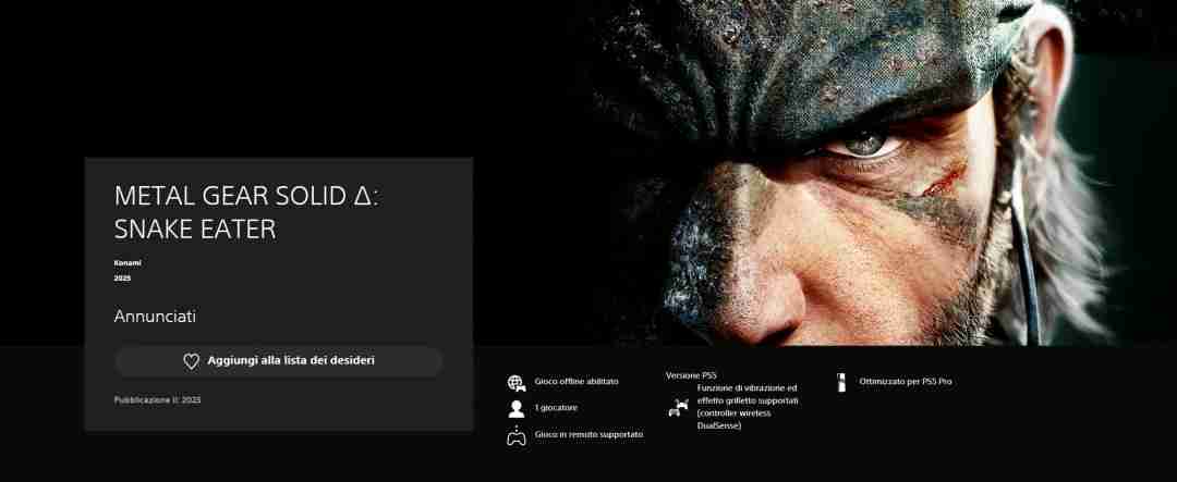 合金装备3:重制版公布发售日期,新预告片揭示更多细节