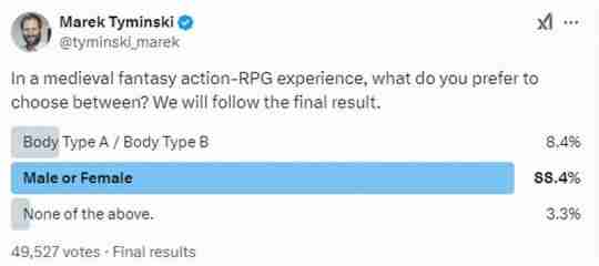 《堕落之主》官方承诺改进 回归传统男/女性别选项