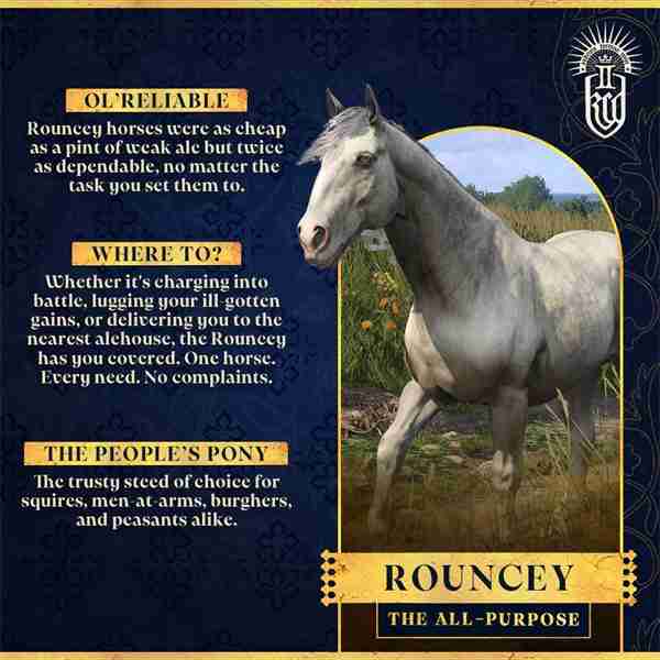 《天国:拯救2》可骑乘马匹介绍 战马代表尊贵奢华