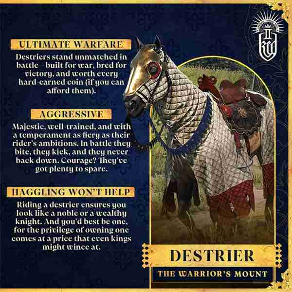 《天国:拯救2》可骑乘马匹介绍 战马代表尊贵奢华