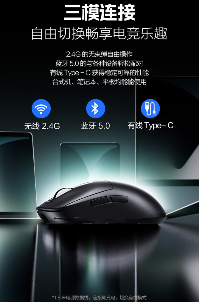 英菲克 IN6 青春版电竞鼠标上市：重约 58g、500mAh 电池，129 元