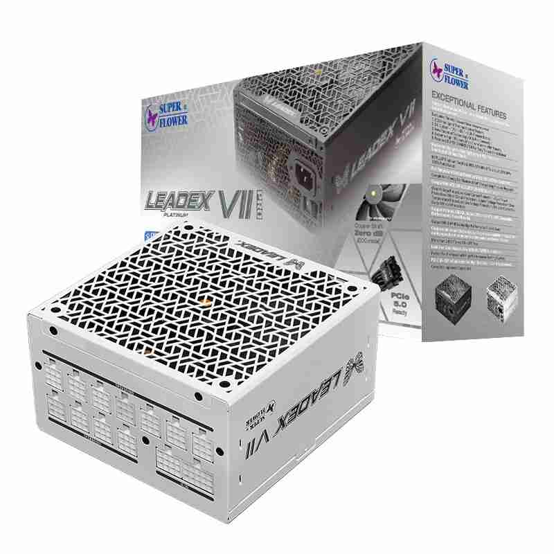 振华 LEADEX VII P1200W 白金牌 ATX 3.0 电源白色款预售,1799 元