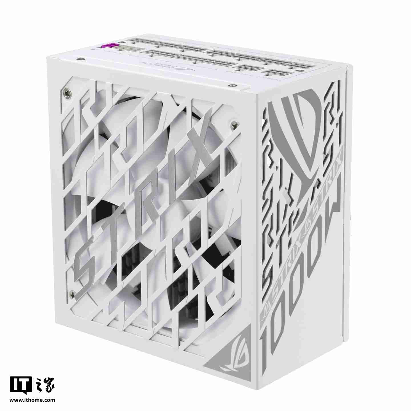 华硕 ROG STRIX 白金雷鹰 1000W 白色版电源首销,1499 元