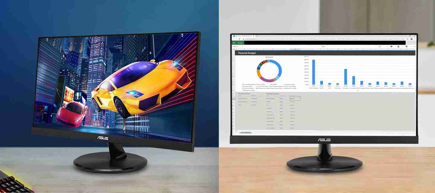 华硕推出 21.45 英寸小型 FHD 100Hz 显示器 VP229HF,配备 VGA 接口