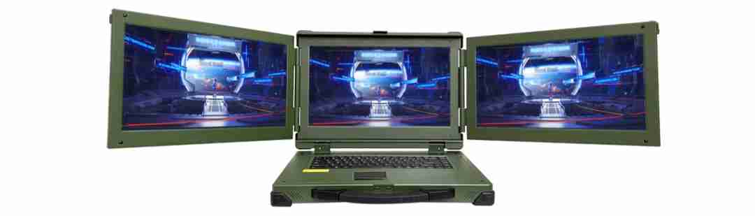 集特定制国防工业三屏加固笔记本亮相:国产飞腾 D2000 处理器 + 景嘉微 JM9230 独立显卡