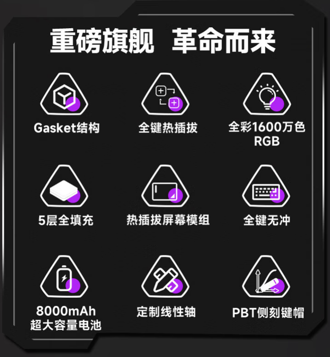 机械革命 RK99 Pro 三模机械键盘首销:配可插拔彩屏模组,379 元